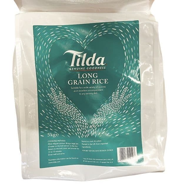 Tilda long grain rice 5kg