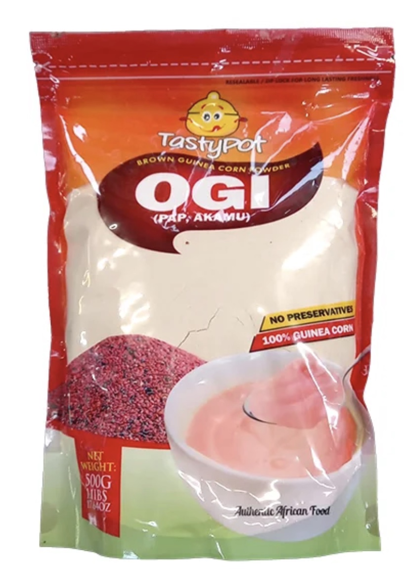Tasty pot brown powder ogi