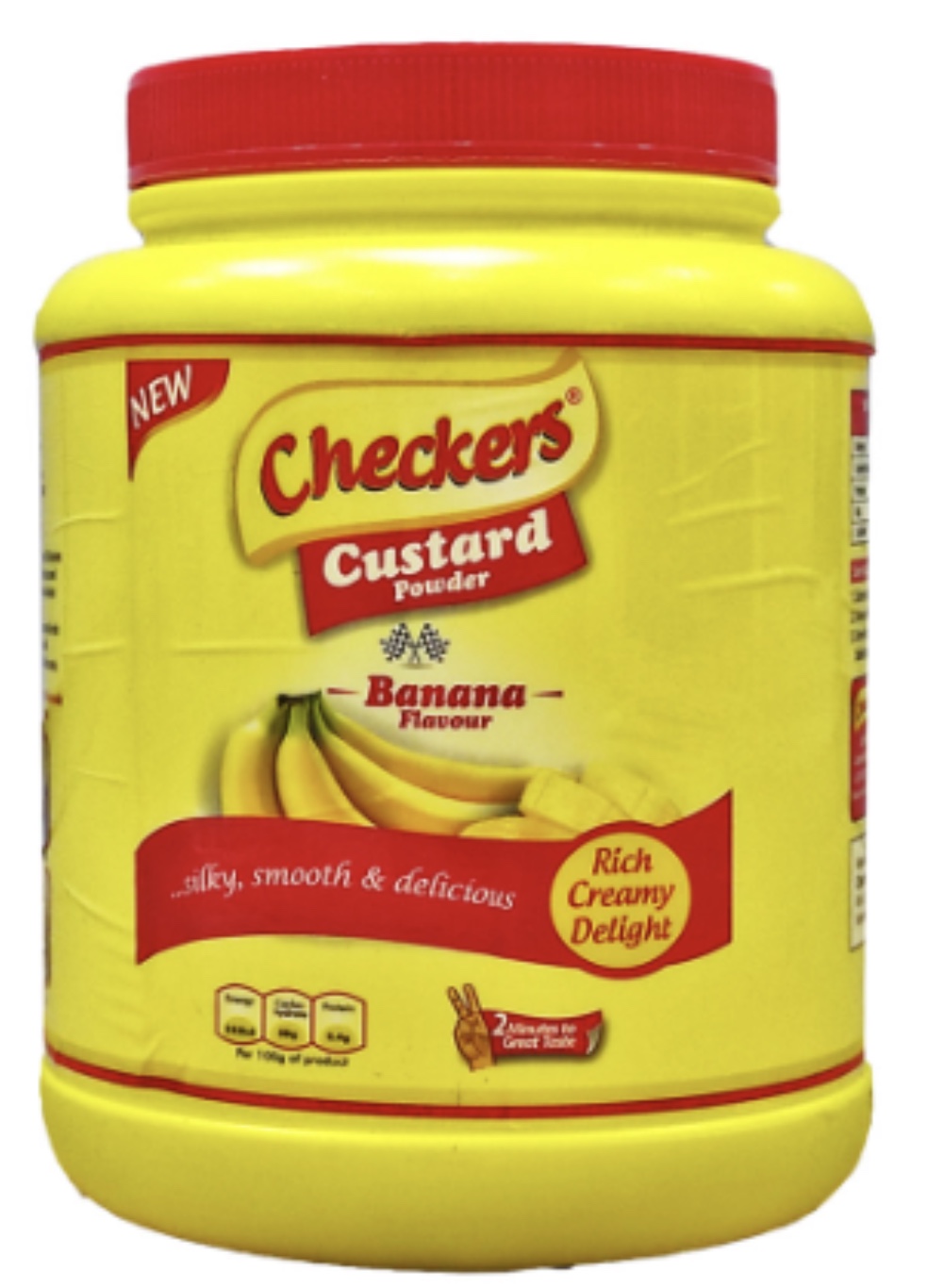Checkers custard banana flavor